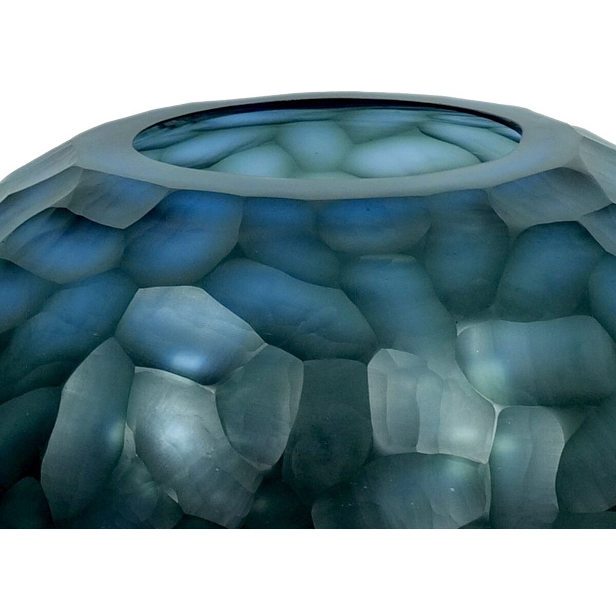 Vas Home ESPRIT Blå Glas Modern 33 x 33 x 14 cm - 2