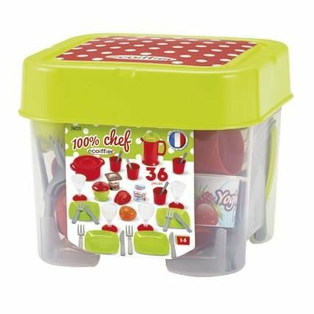 Servissats Ecoiffier Dinette Box 36 Delar - 5