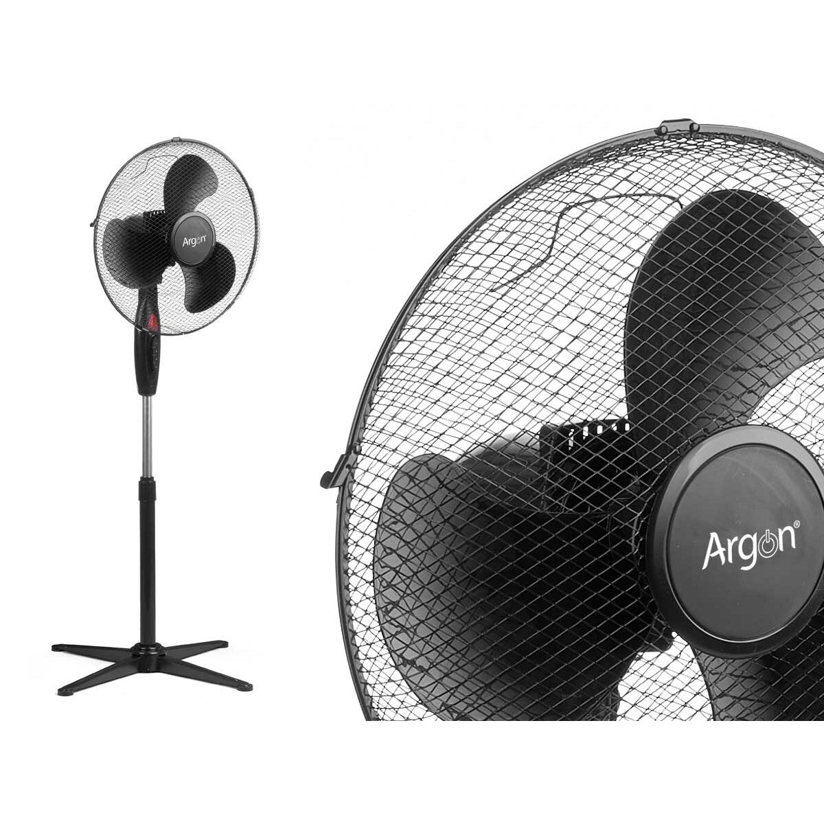 Stående Fläkt Argon Svart 45 W - 2