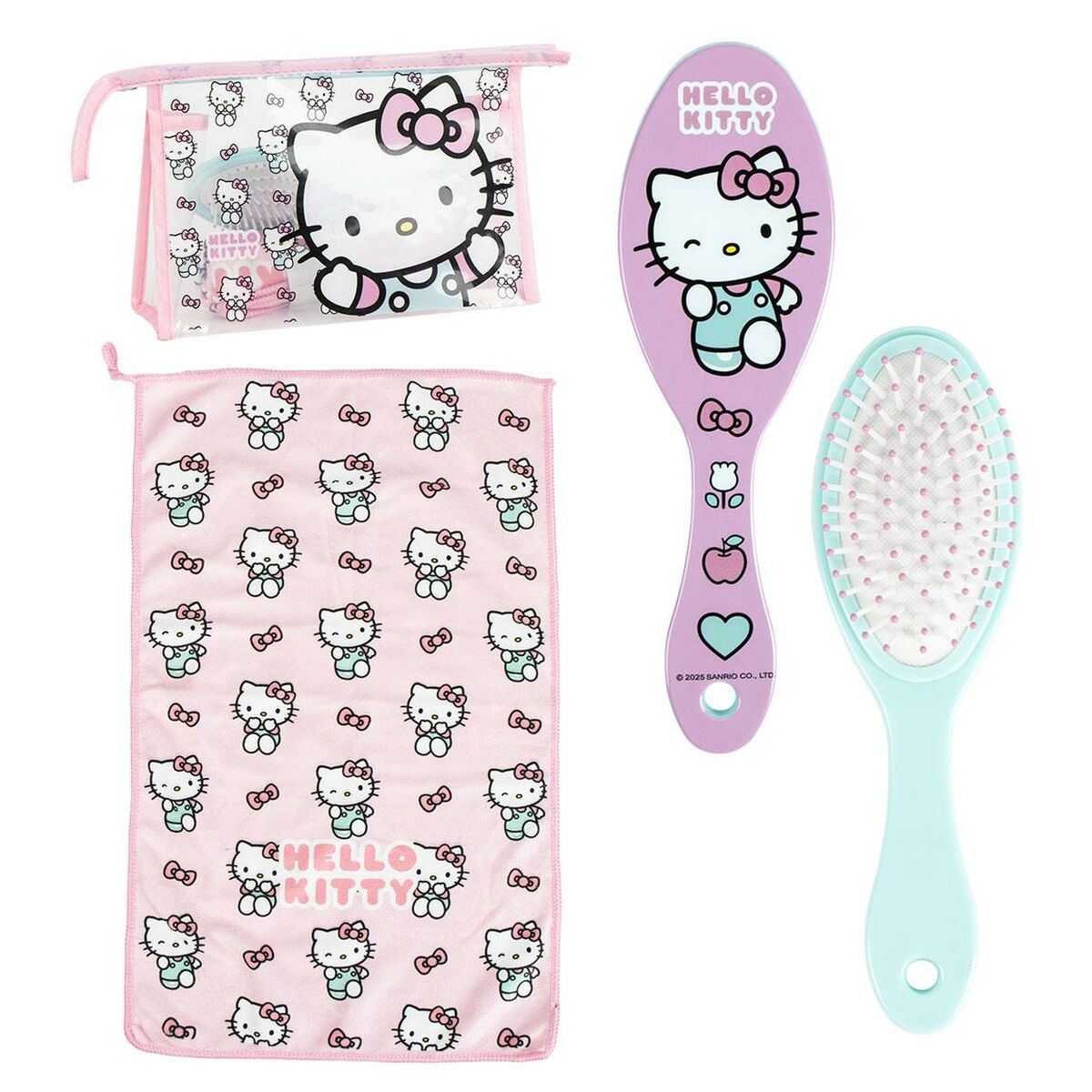 Necessär med accessoarer Hello Kitty Rosa 23 x 15 x 8 cm