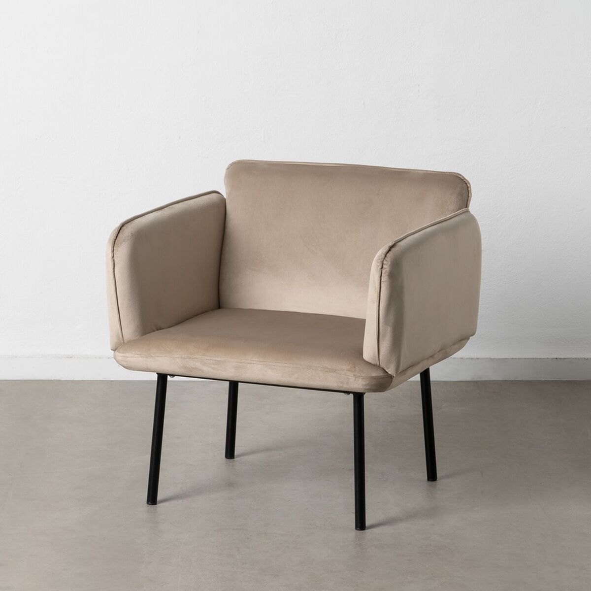 Fåtölj Syntetmaterial Beige Metall - 8