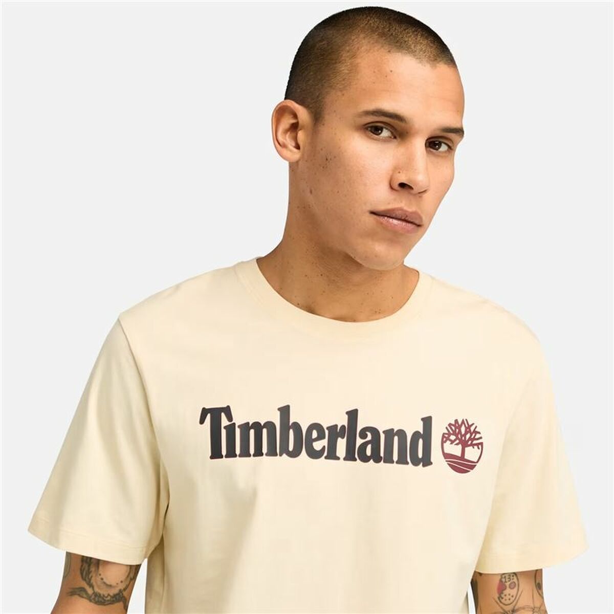 T-shirt med kortärm Herr Timberland Kennebec River Linear Logo - 5