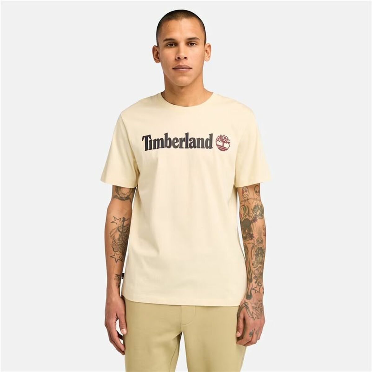 T-shirt med kortärm Herr Timberland Kennebec River Linear Logo - 2