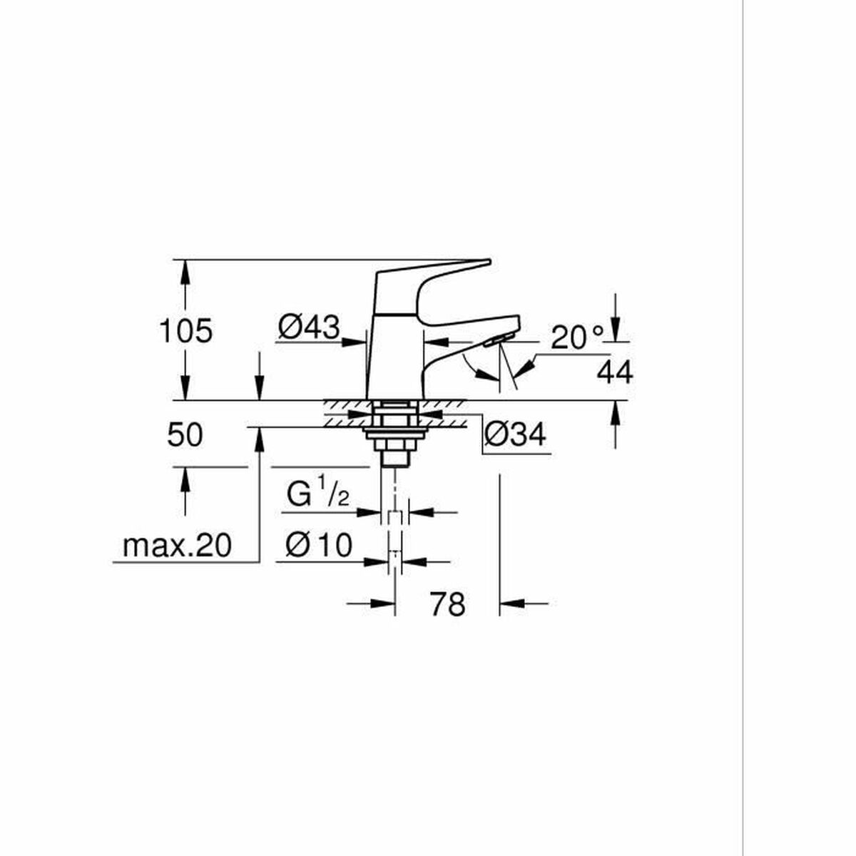 Blandare Grohe Start Flow Metall - 2