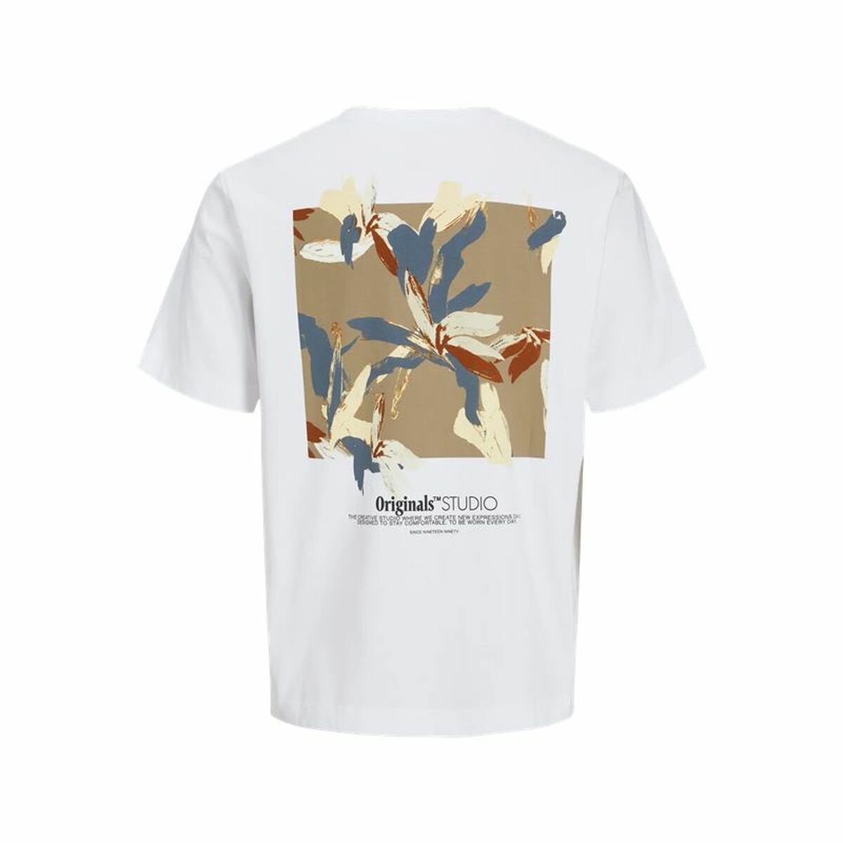 T-shirt med kortärm Herr Jack & Jones Jorvarenna Painted Vit - 2