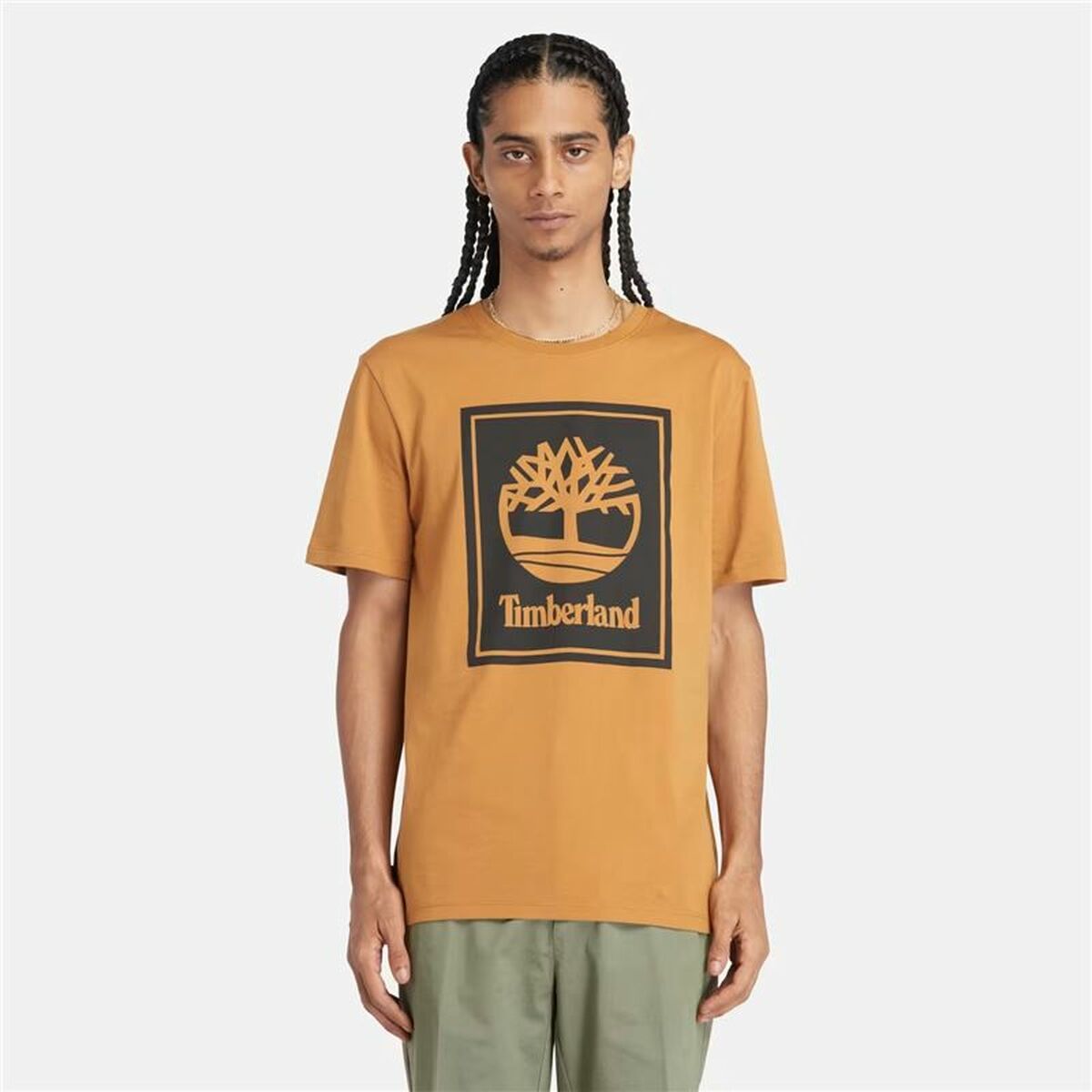 T-shirt med kortärm Herr Timberland Stack Logo - 2