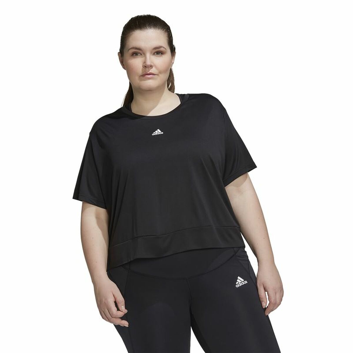 T-shirt med kortärm Dam Adidas AeroReady Studio Loose - 4