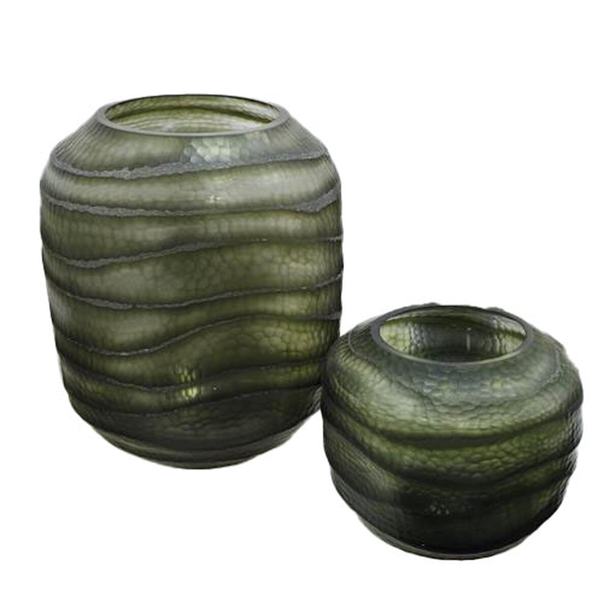 Vas Home ESPRIT Grön Glas Modern 20 x 20 x 18 cm - 3