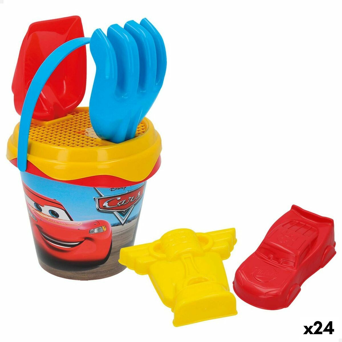 Strandleksaker set Cars Ø 14 cm (24 antal) - 3