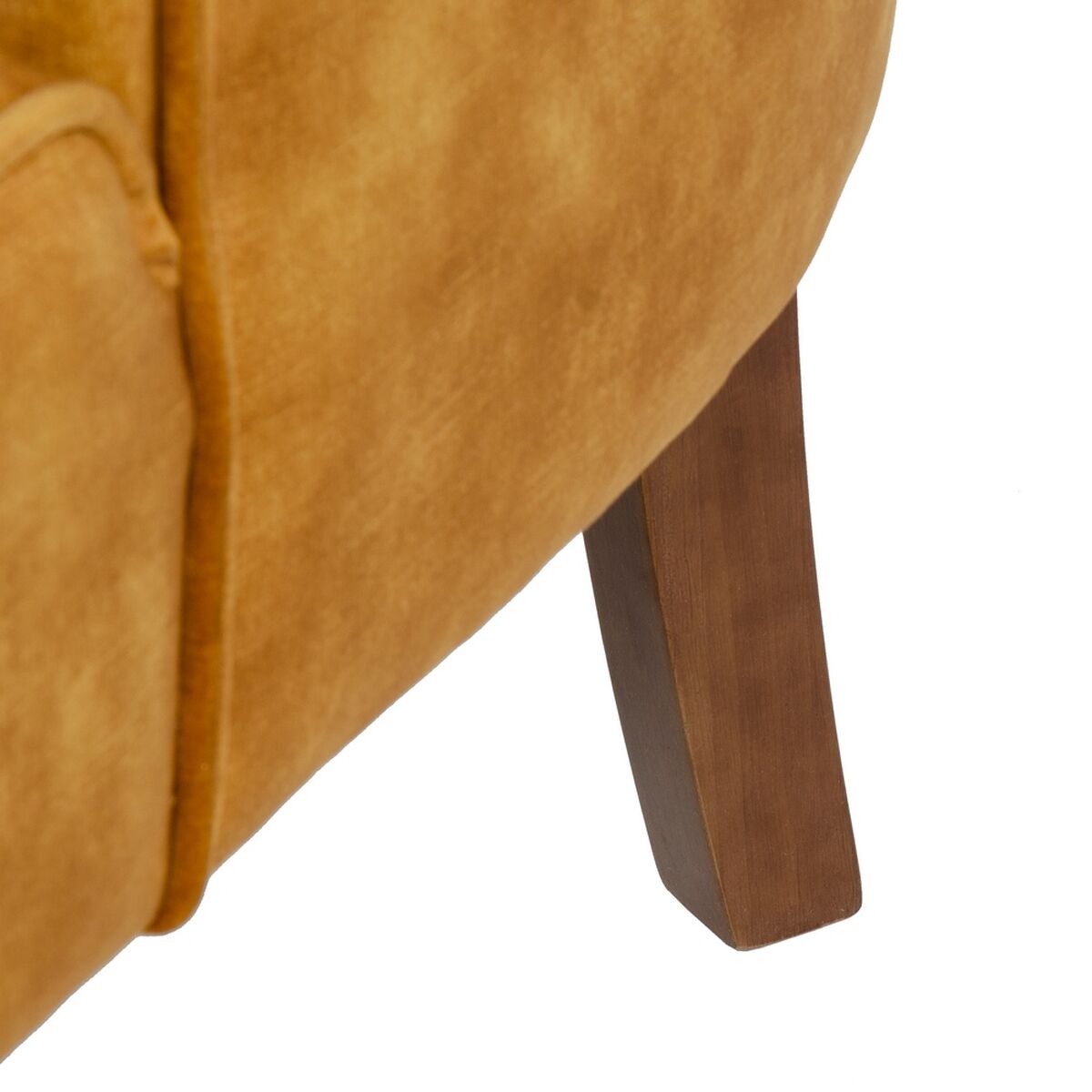 Fåtölj 77 x 64 x 88 cm Syntetmaterial Trä Ockra - 2