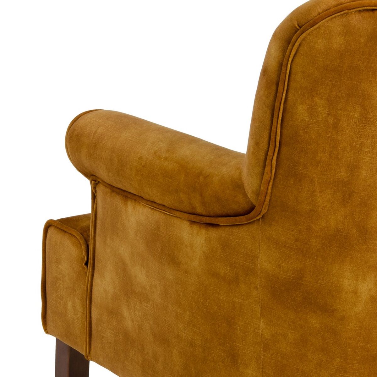 Fåtölj 77 x 64 x 88 cm Syntetmaterial Trä Ockra - 5