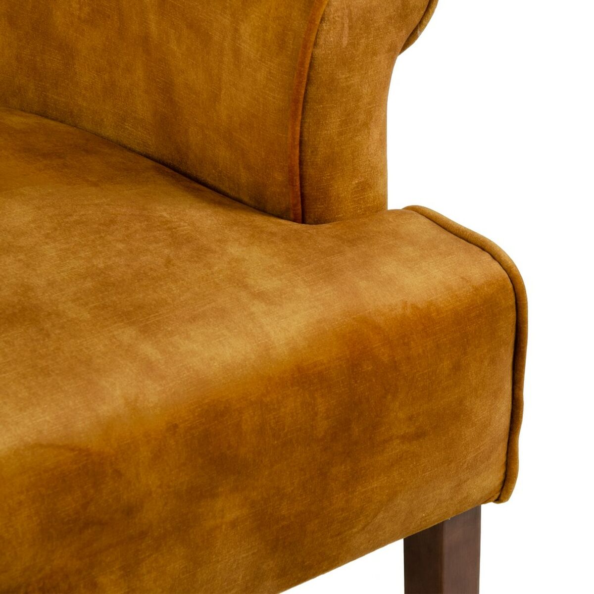 Fåtölj 77 x 64 x 88 cm Syntetmaterial Trä Ockra - 6