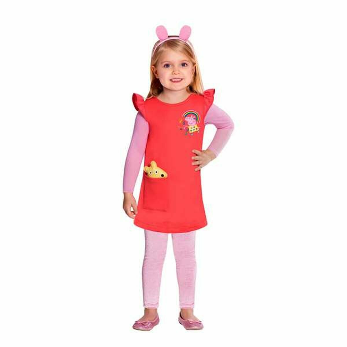 Maskeraddräkt för barn Peppa Pig 3 Delar