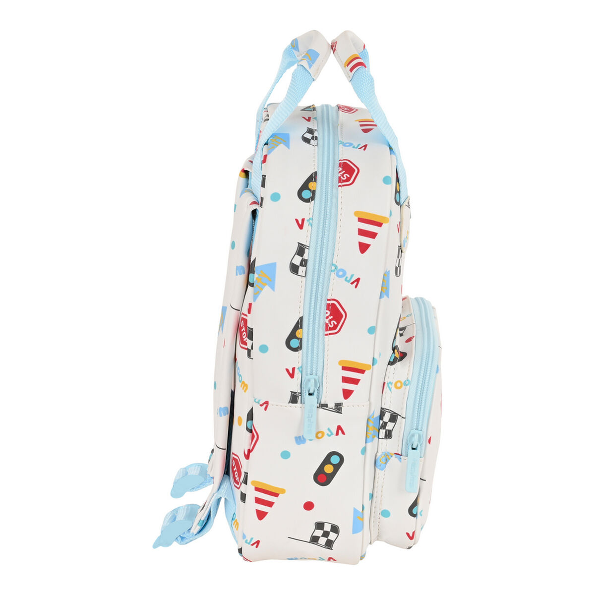 Skolryggsäck Safta My car Vit Multicolour 20 x 28 x 8 cm - 10