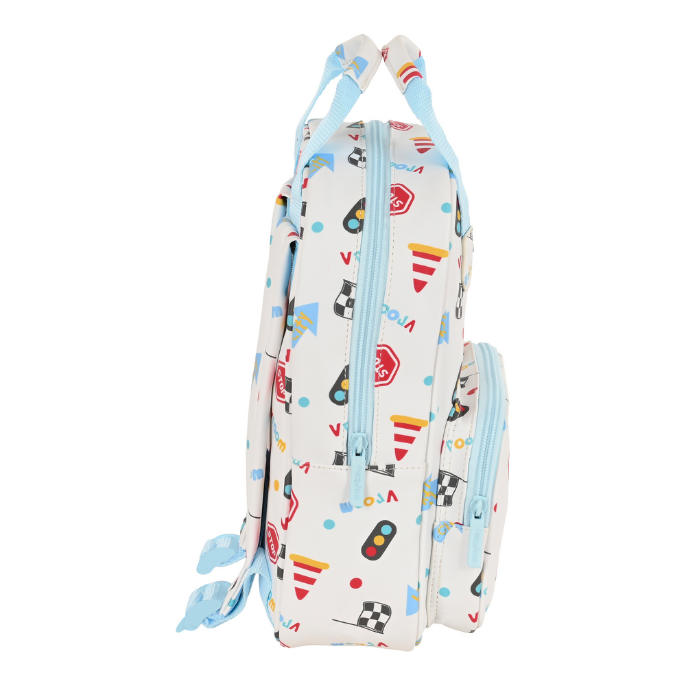 Skolryggsäck Safta My car Vit Multicolour 20 x 28 x 8 cm - 5