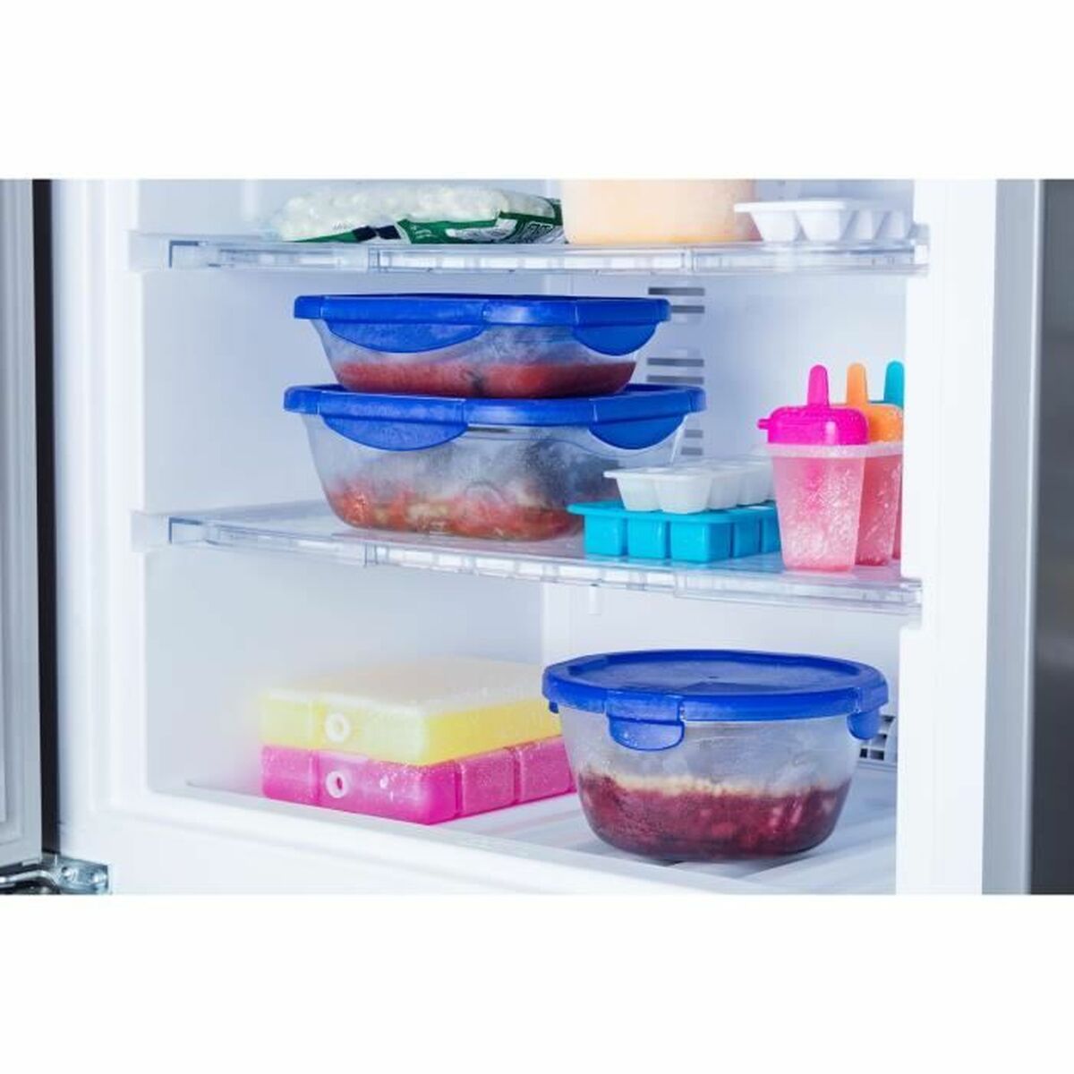 Lunchlådor, set Pyrex Cook & Go Blå Transparent - 3