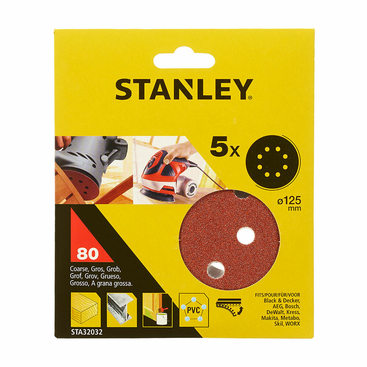 Slipskivor Stanley (5 antal) - 2