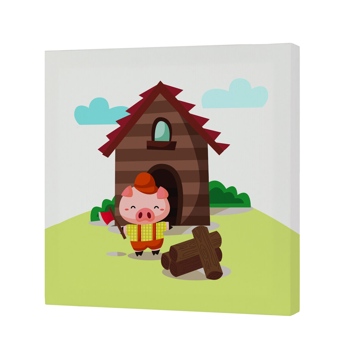 Kanvas HappyFriday Mr Fox Piggys Multicolour 27 x 27 cm - 3