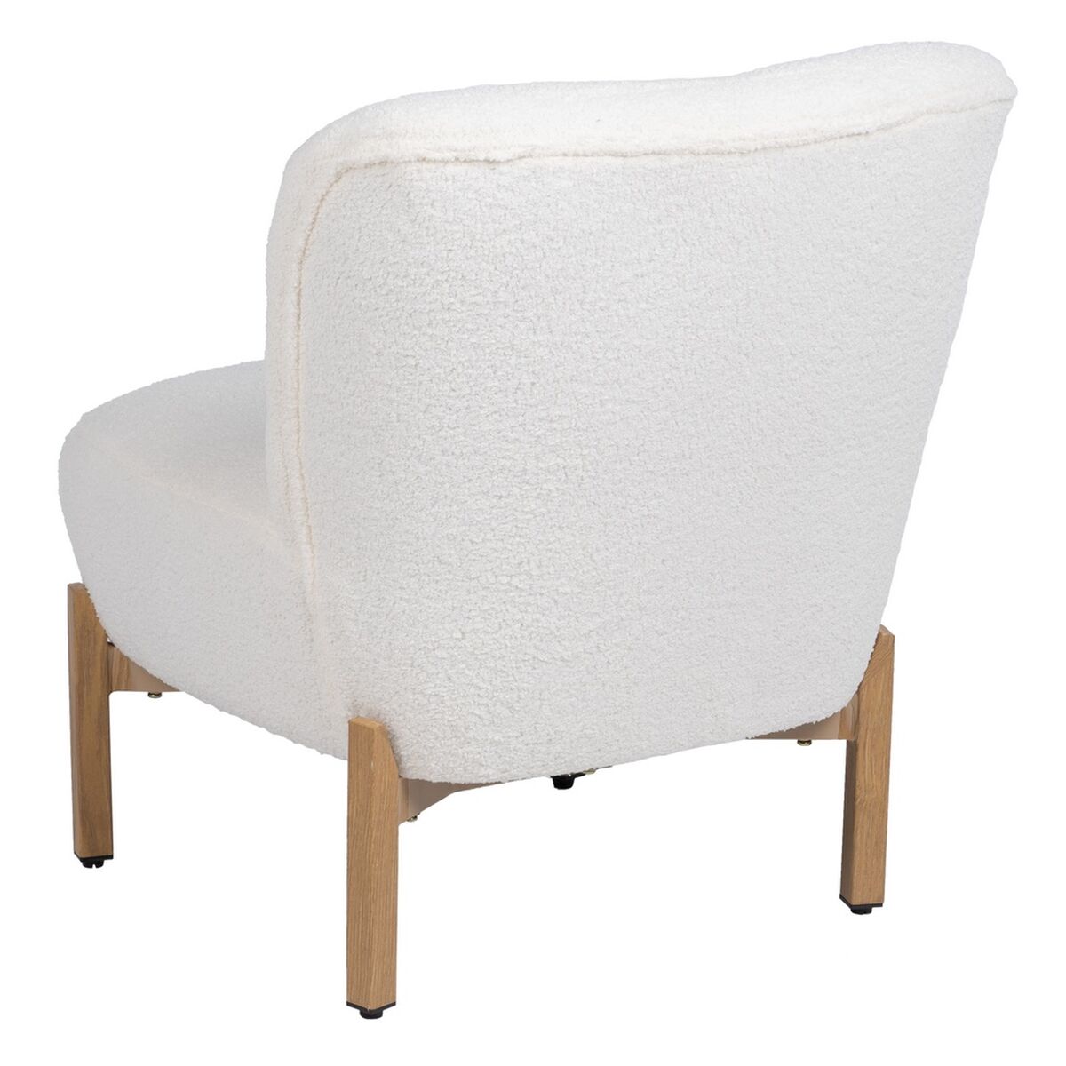 Fåtölj 62 x 75 x 74 cm Syntetmaterial Metall Vit - 11
