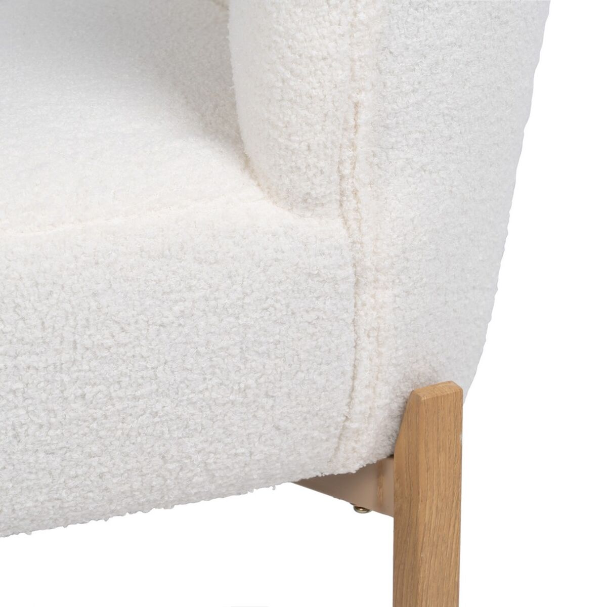 Fåtölj 62 x 75 x 74 cm Syntetmaterial Metall Vit - 14