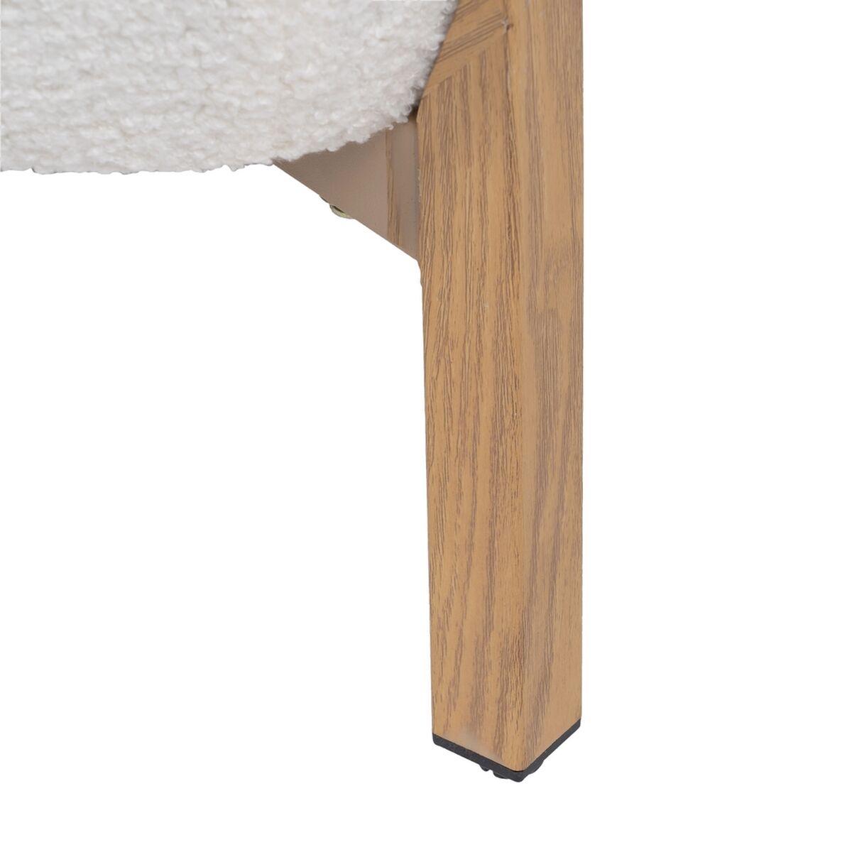 Fåtölj 62 x 75 x 74 cm Syntetmaterial Metall Vit - 2