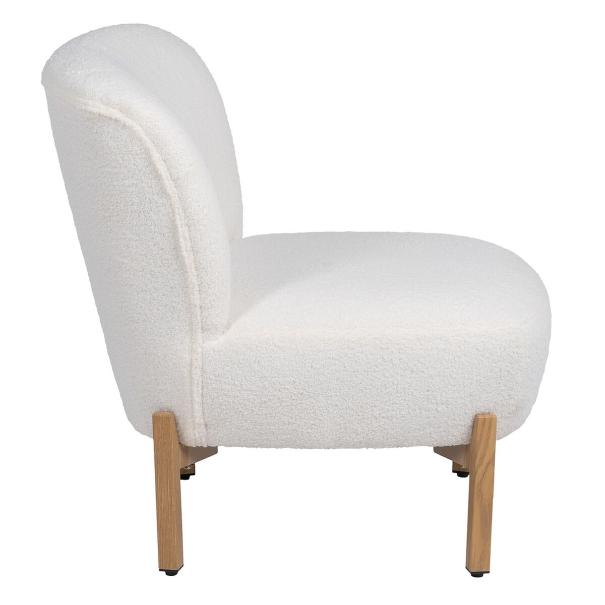 Fåtölj 62 x 75 x 74 cm Syntetmaterial Metall Vit - 10