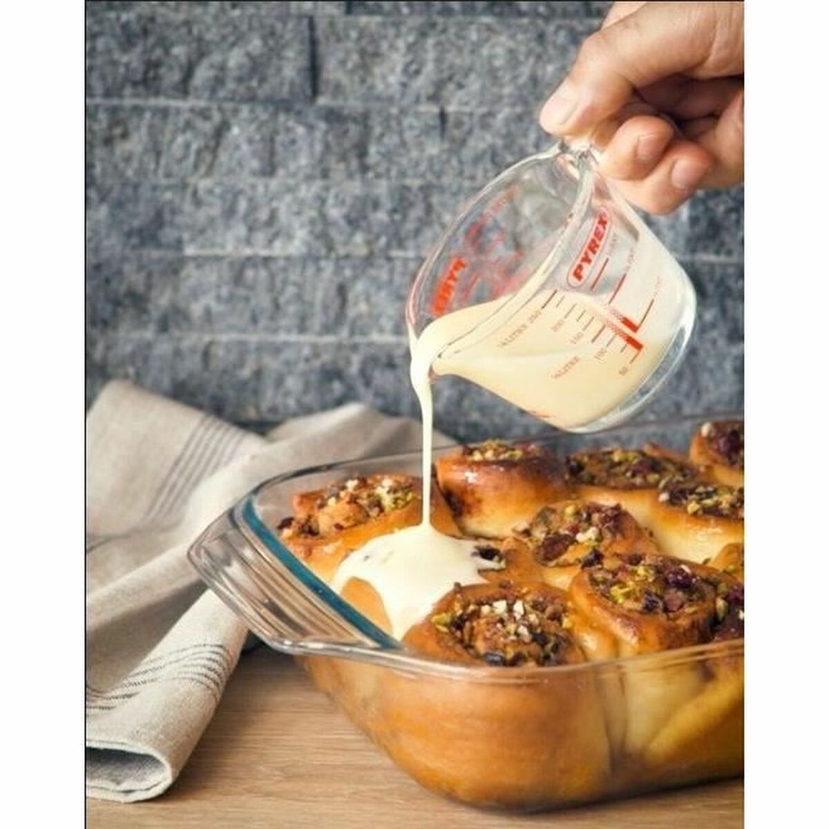 Set med Ugnsfasta Formar Pyrex Transparent 3 Delar - 3