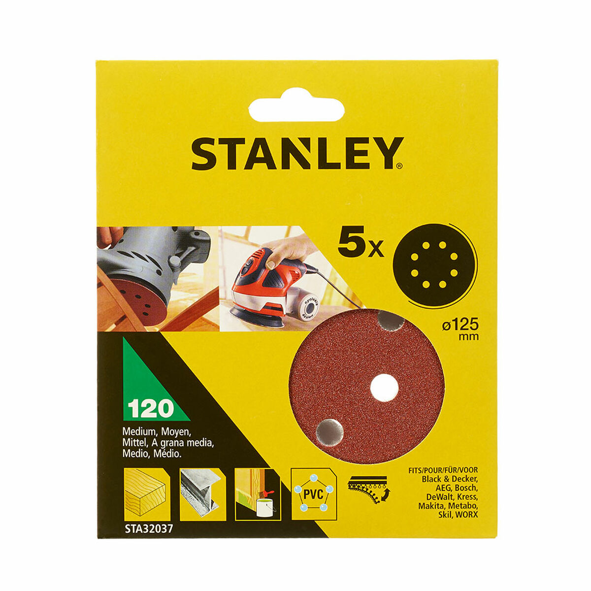 Slipskivor Stanley (5 antal) - 2