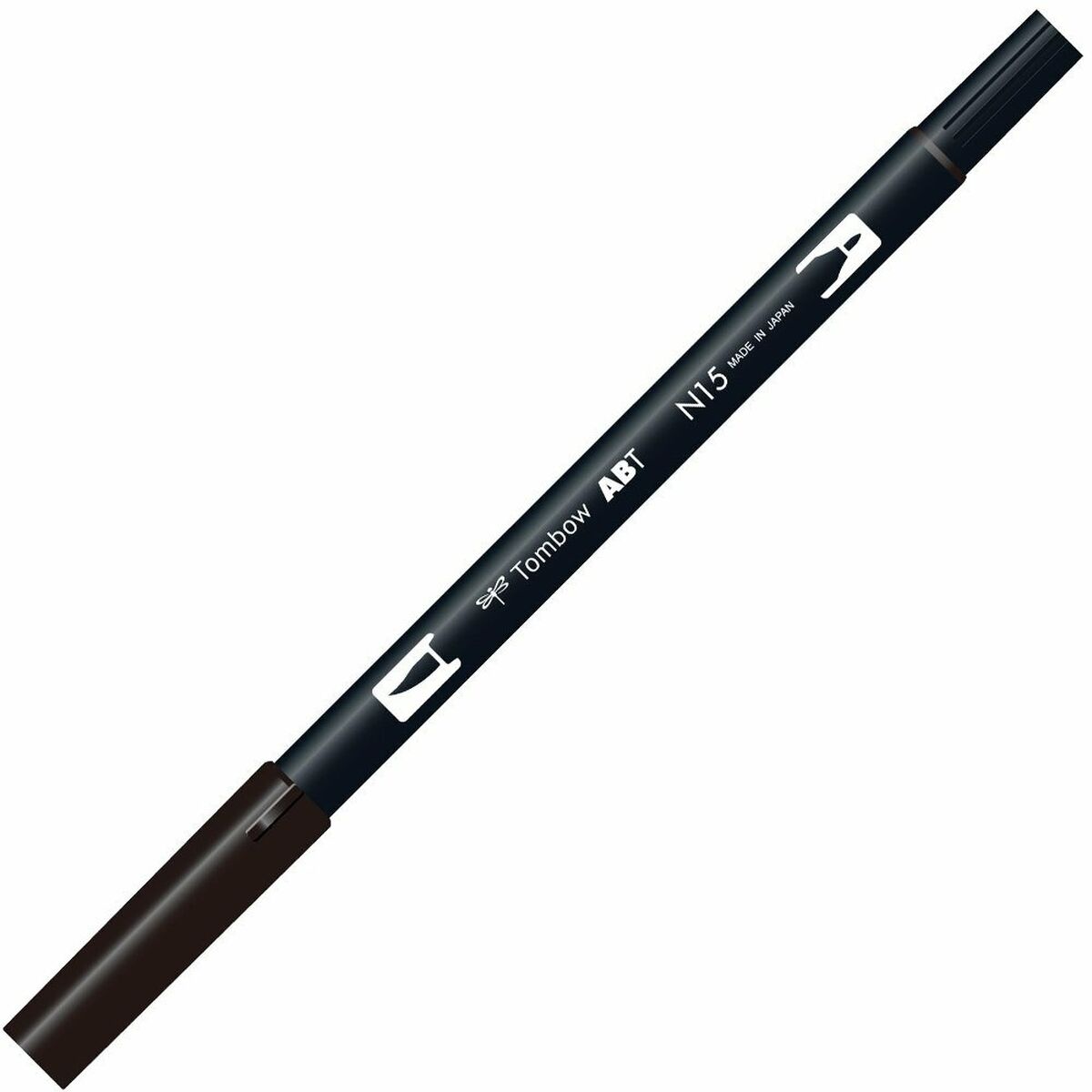 Permanent markörpenna Tombow ABT Dual N15 Svart 6 Delar