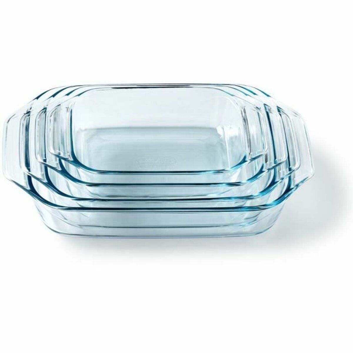 Set med Ugnsfasta Formar Pyrex Transparent 4 Delar