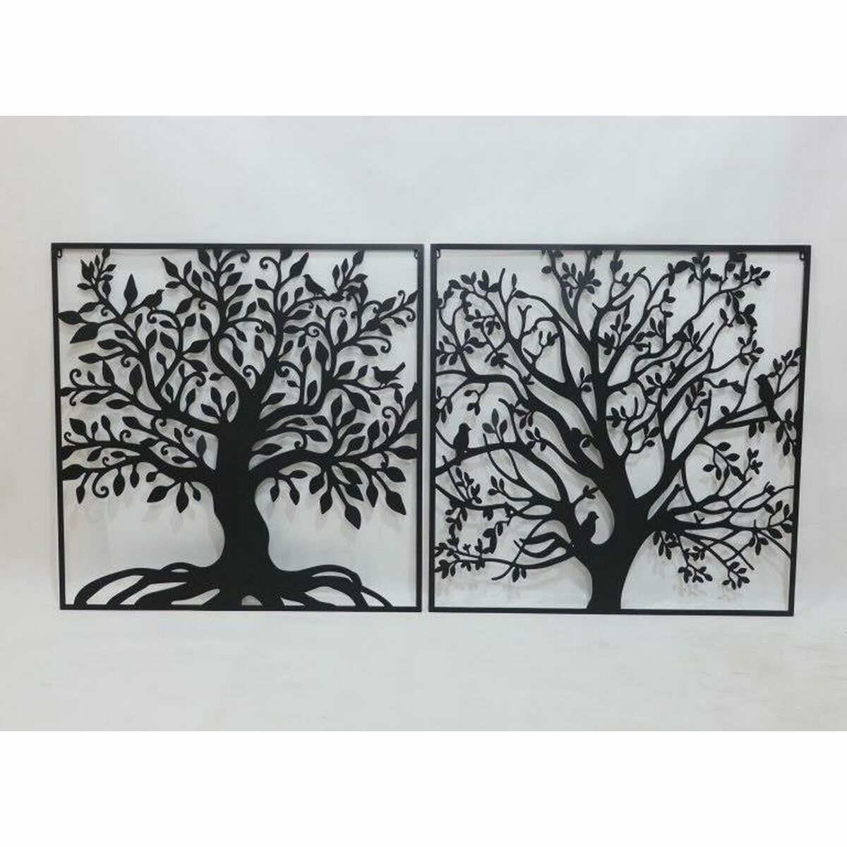 Väggdekoration DKD Home Decor Träd Metall (98 x 1 x 98 cm) (2 antal) - 2