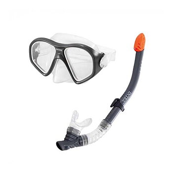 Snorkel och cyklop Intex 55648 Gul Svart