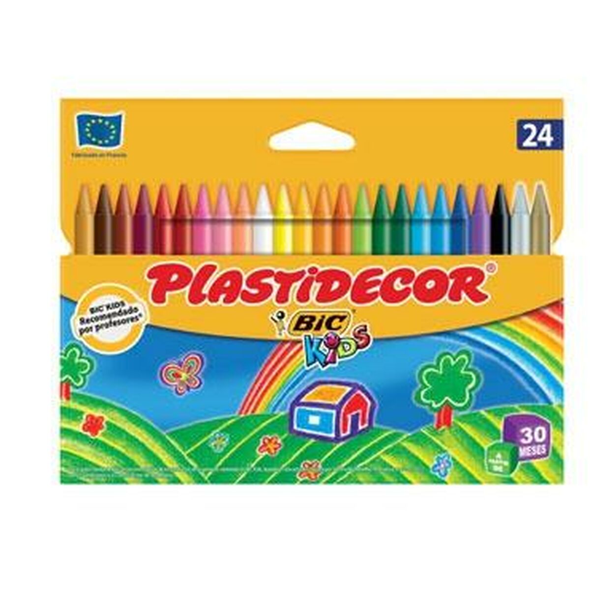 Tjocka färgpennor Plastidecor Multicolour (12 antal) - 4