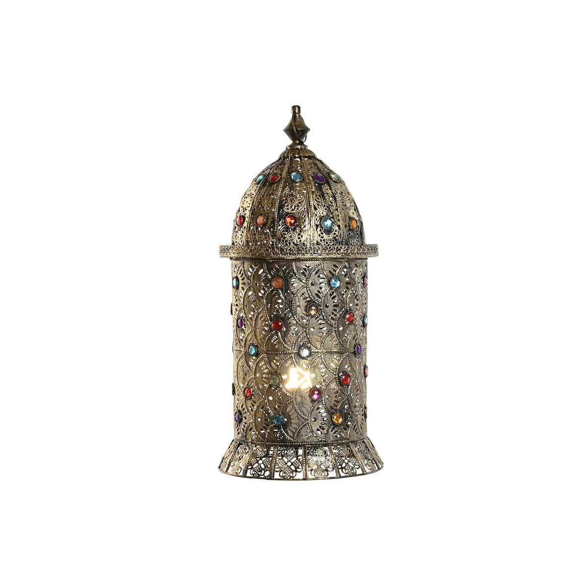 Bordslampa Home ESPRIT Multicolour Gyllene Metall 50 W 220 V 25 x 25 x 55 cm (2 antal) - 2