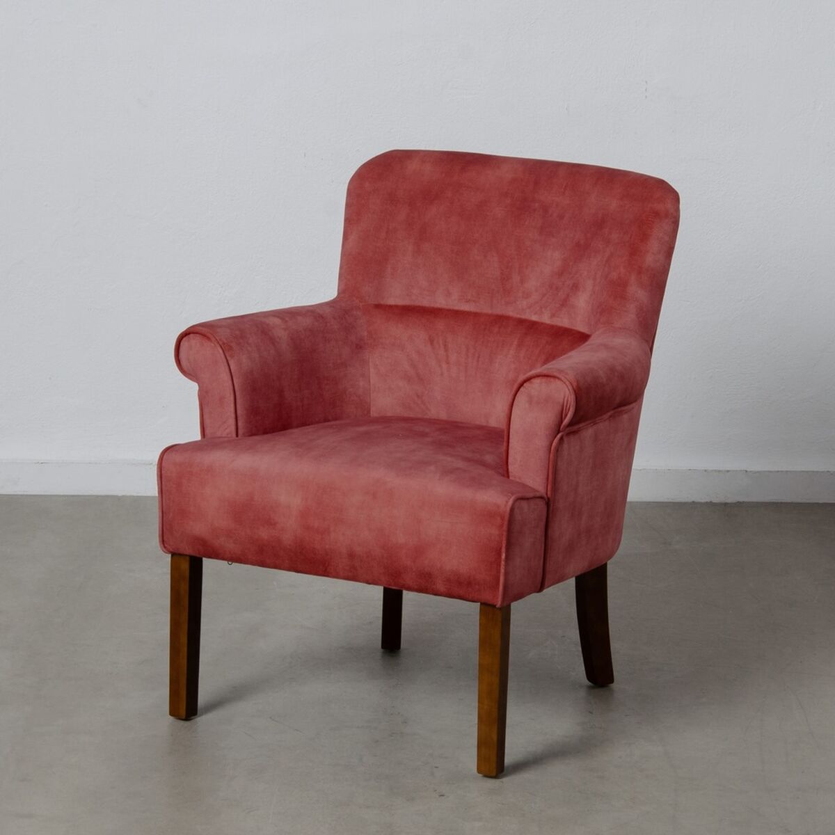 Fåtölj 77 x 64 x 88 cm Syntetmaterial Trä Mörkröd