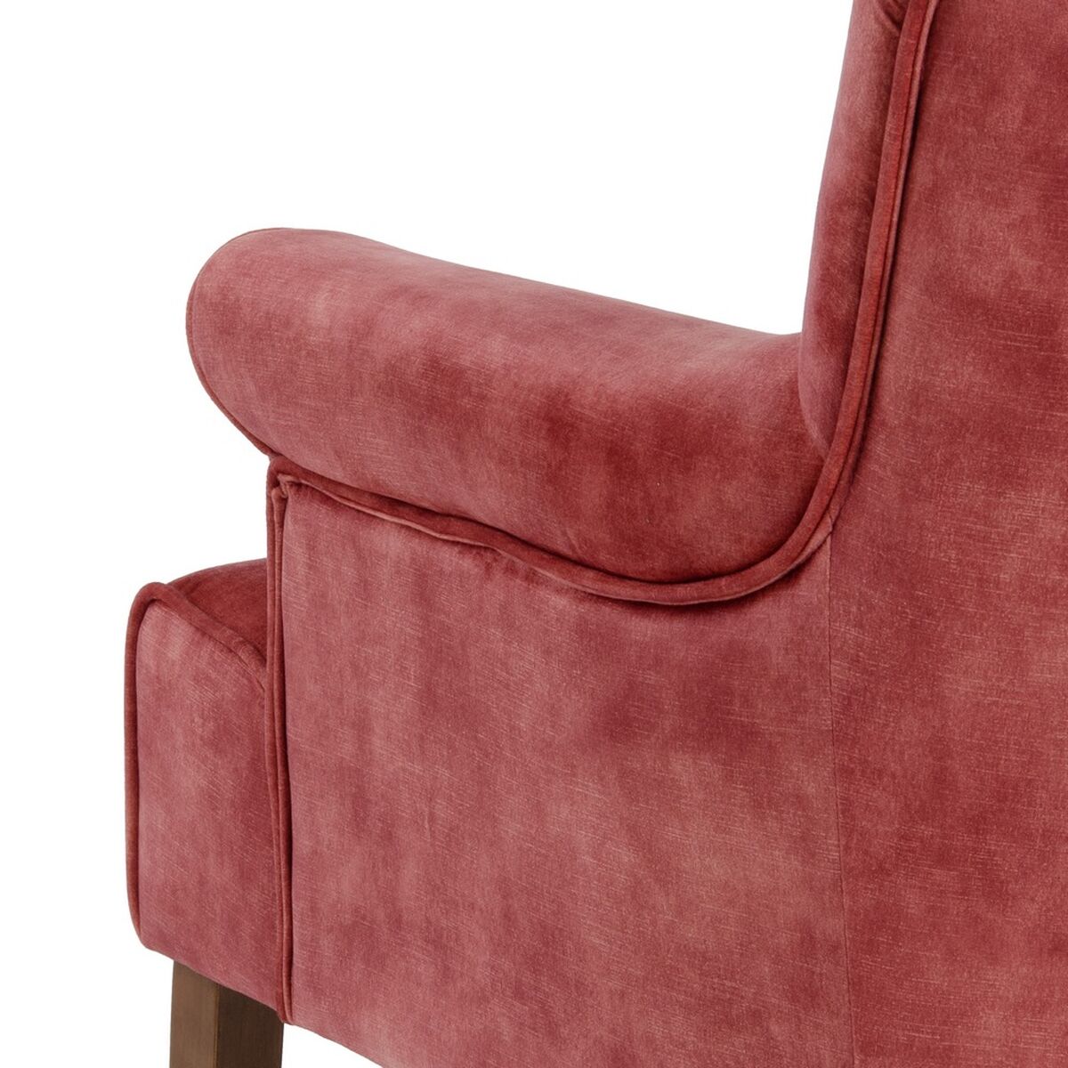 Fåtölj 77 x 64 x 88 cm Syntetmaterial Trä Mörkröd - 5