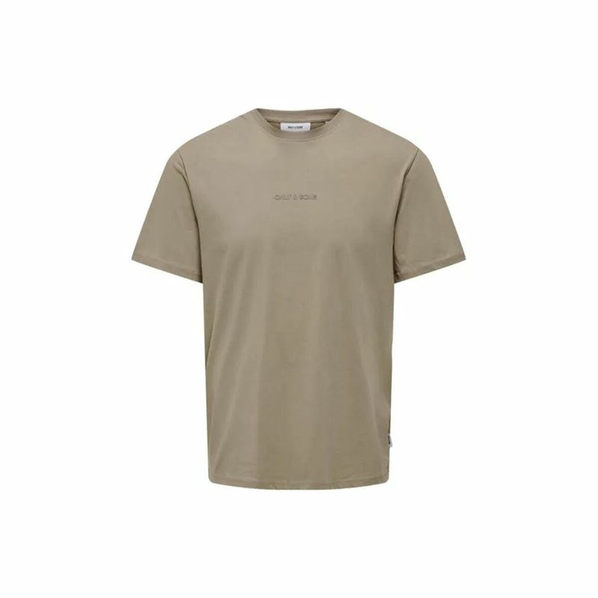 T-shirt med kortärm Herr Only & Sons Onslevi Life Reg Text Desert Ljusbrun