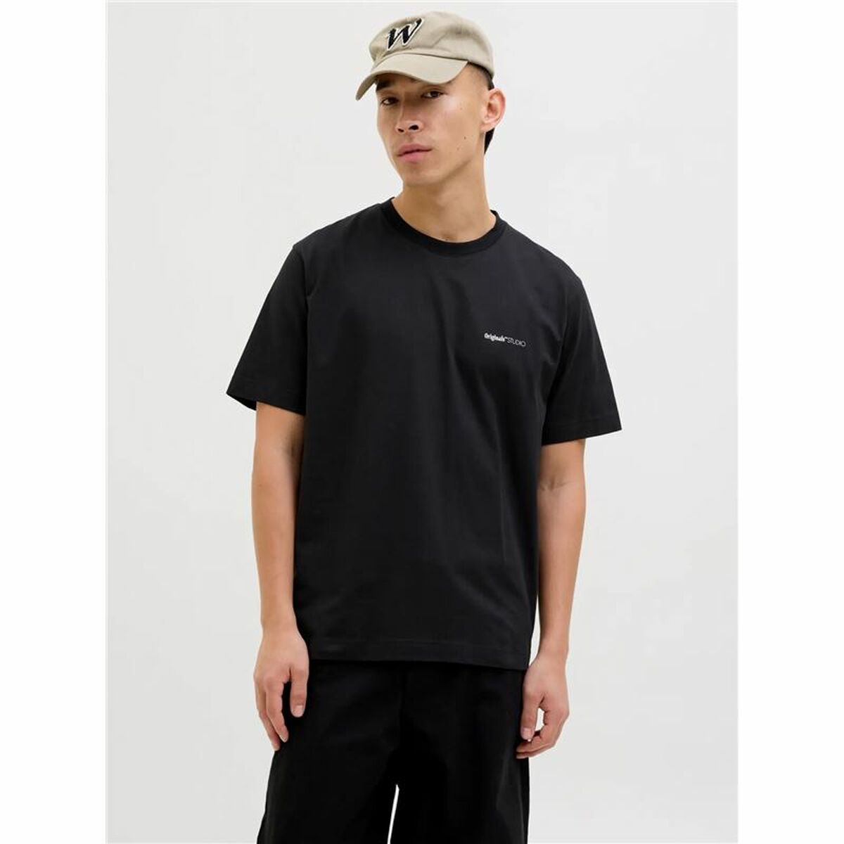 T-shirt med kortärm Herr Jack & Jones Jorvarenna Painted Svart - 3