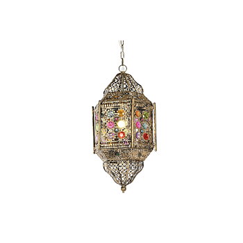 Taklampa Home ESPRIT Multicolour Gyllene Metall 50 W 29 x 26 x 105 cm