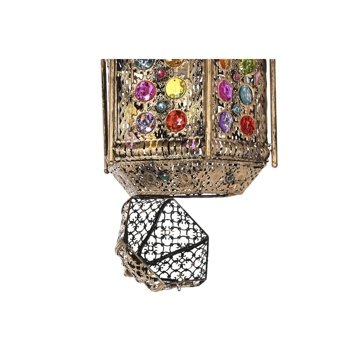 Taklampa Home ESPRIT Multicolour Gyllene Metall 50 W 29 x 26 x 105 cm - 5