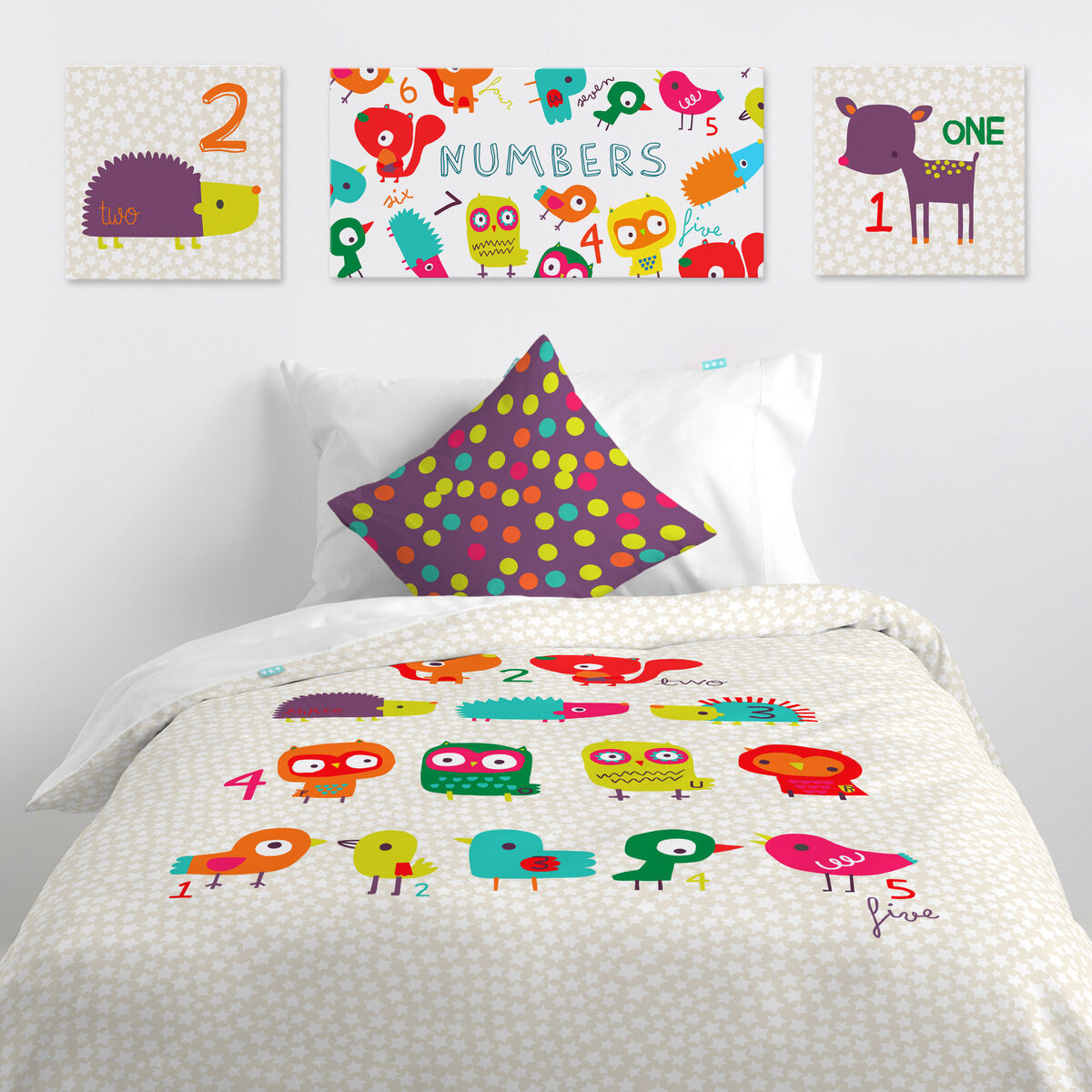 Kanvas HappyFriday Baleno teen Forest friends Multicolour 27 x 54 cm - 4