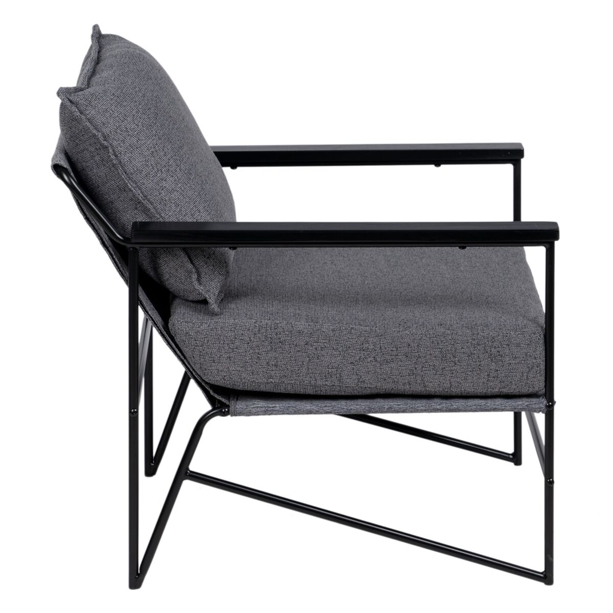 Fåtölj 69 x 79 x 82 cm Syntetmaterial Grå Metall - 10