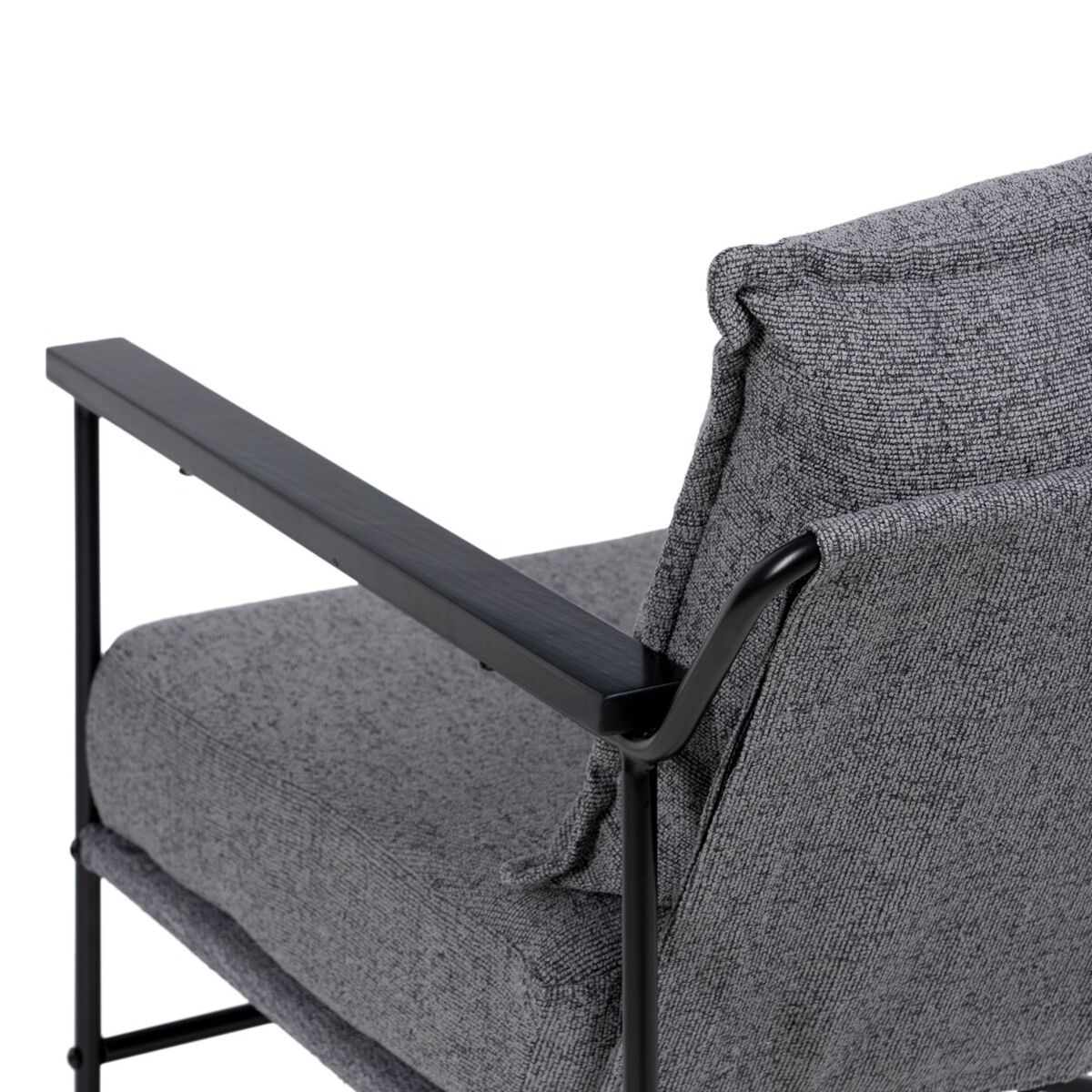 Fåtölj 69 x 79 x 82 cm Syntetmaterial Grå Metall - 4
