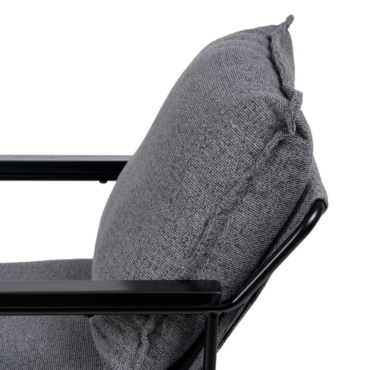 Fåtölj 69 x 79 x 82 cm Syntetmaterial Grå Metall - 6