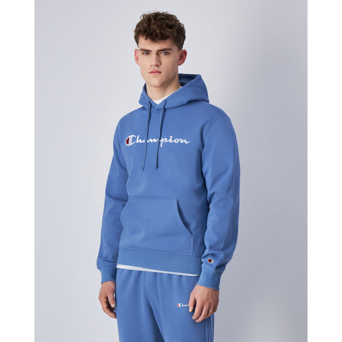 Tröja med huva Herr Champion HOODED SWEATSHIRT 220253 CBU Blå - 3