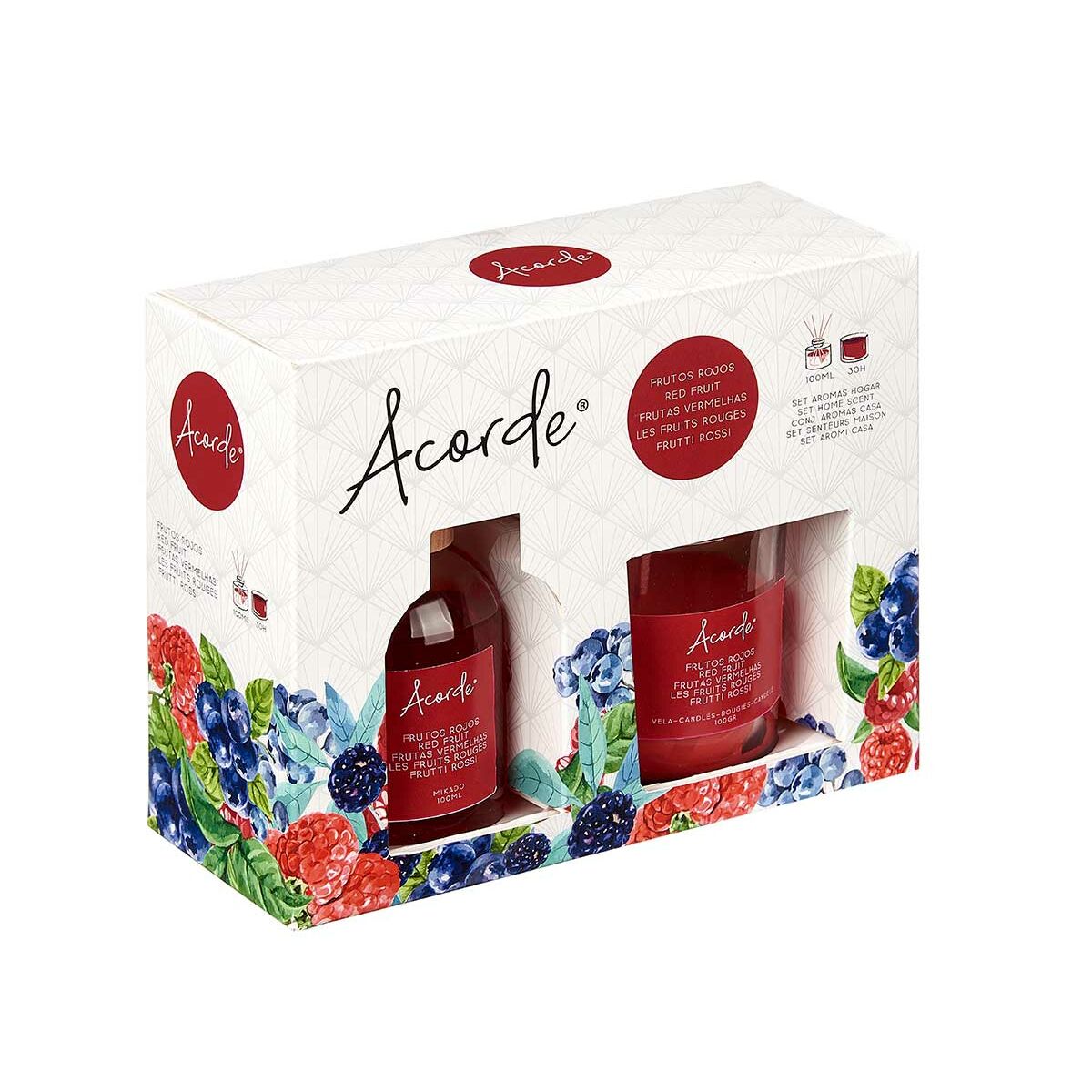 Set med luftfräschare Acorde Röda Bär 100 ml (6 antal) - 3