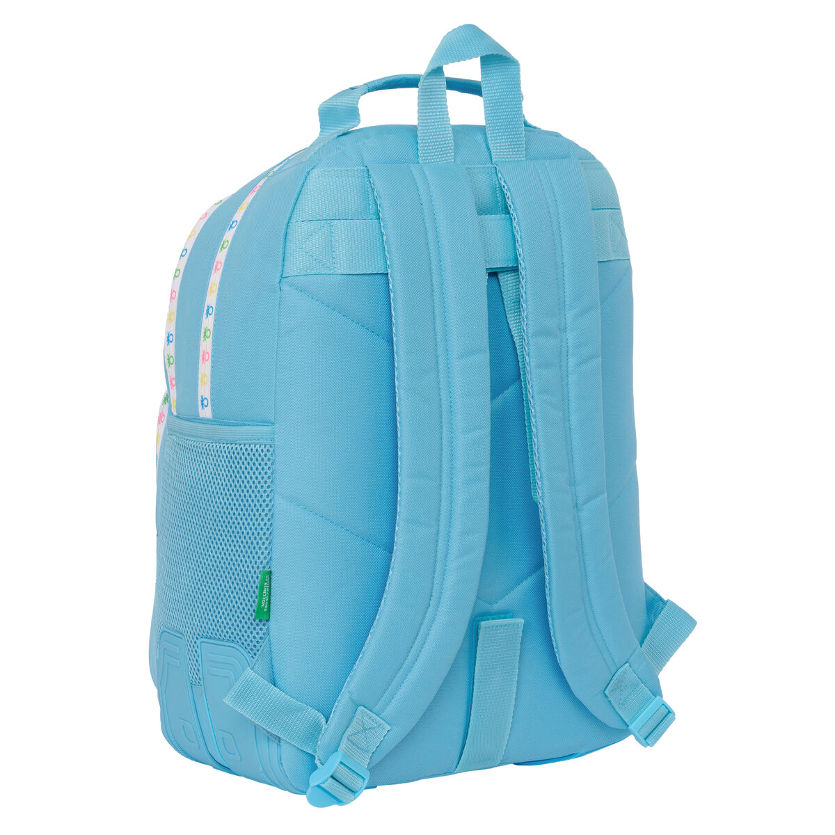 Skolryggsäck Benetton Spring Celeste 32 x 42 x 15 cm - 3