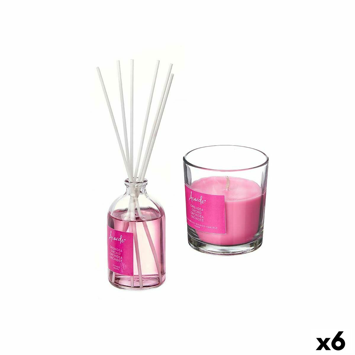 Set med luftfräschare Acorde Orkidé 100 ml (6 antal)