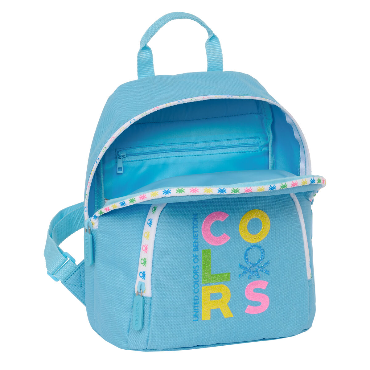 Ryggsäck Benetton Spring Mini Celeste 25 x 30 x 13 cm - 2