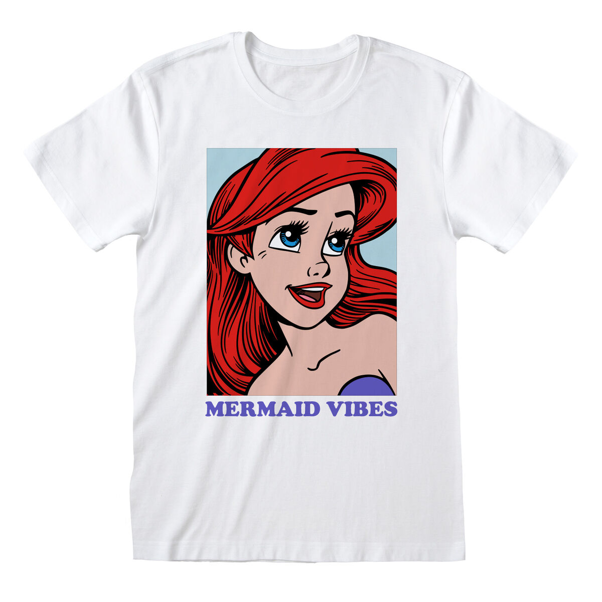 T-shirt med kortärm The Little Mermaid Mermaid Vibes Vit Unisex - 4